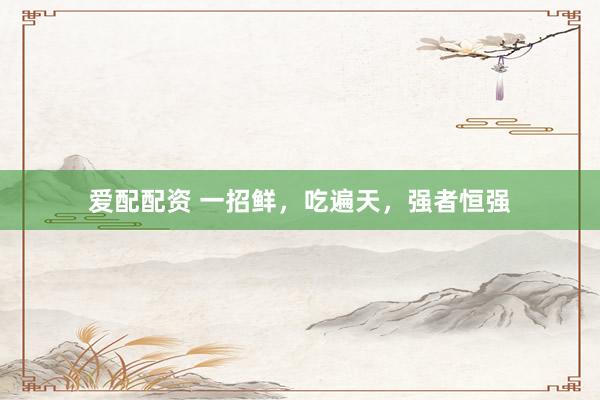 爱配配资 一招鲜，吃遍天，强者恒强